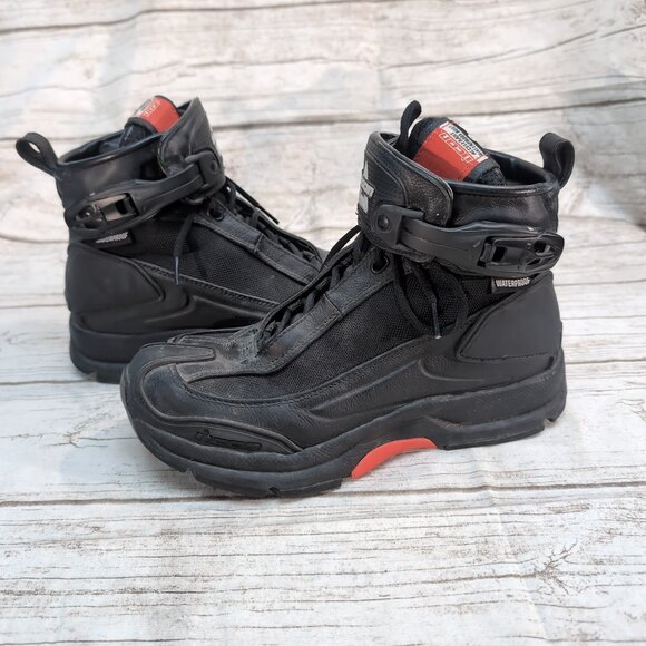 Icon Motorcycle Riding Boots Black Leather/Textile – Men’s 9 - Picture 7 of 9